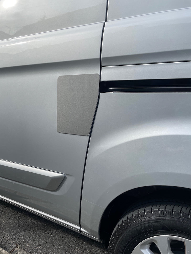 Ford Transit Custom 2013 passenger sliding door external latch shield from Vanlocker